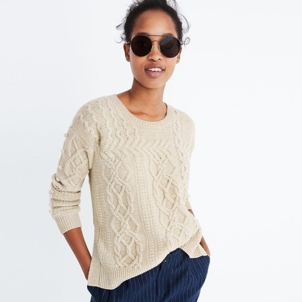Madewell |‎ Open-Side Bobble Pullover Sweater S